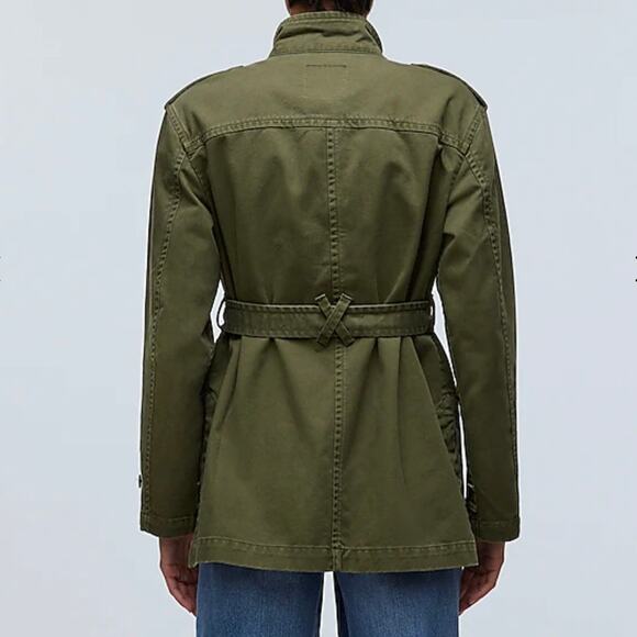 Madewell Jacket Womens Medium Oversized Utility Cargo Belted Coat - Picture 6 of 16